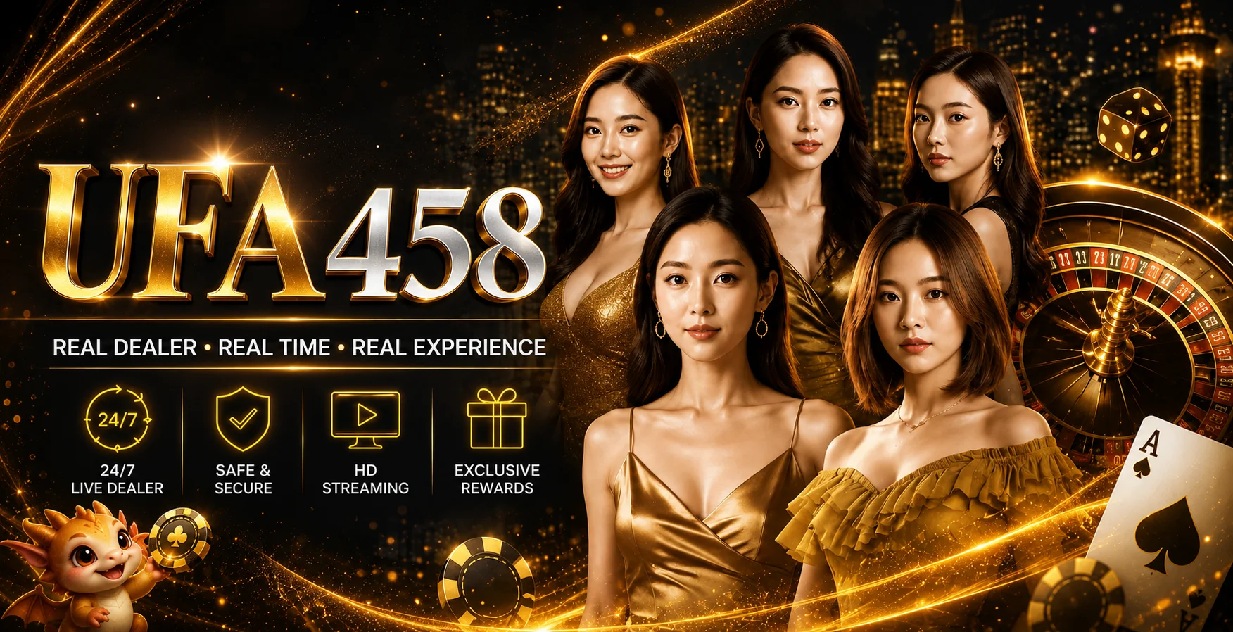เกมคาสิโนและสล็อต UFA458 บนมือถือ